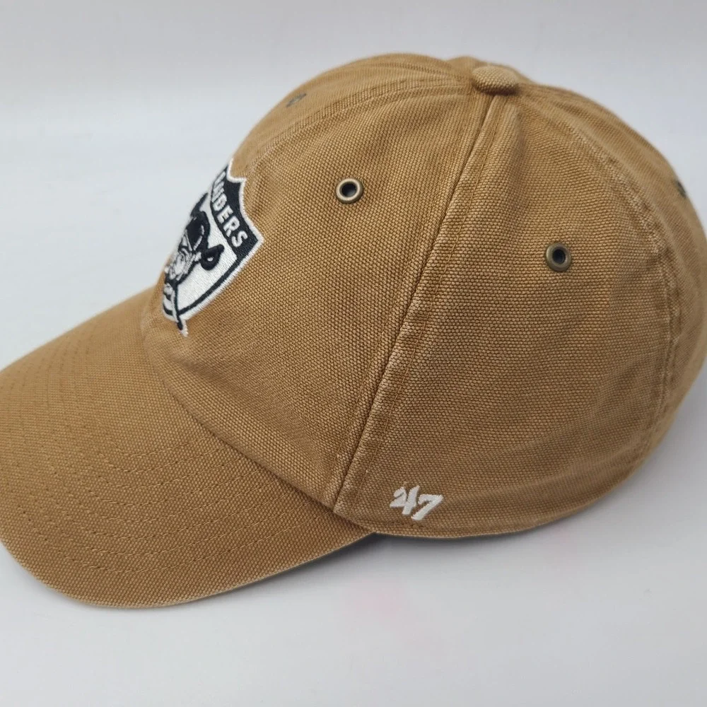 Las Vegas Raiders Hat Strapback Carhartt 47 Brand Brown NFL Oakland Canvas‎ Men